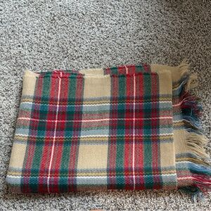Plaid Fringe Scarf